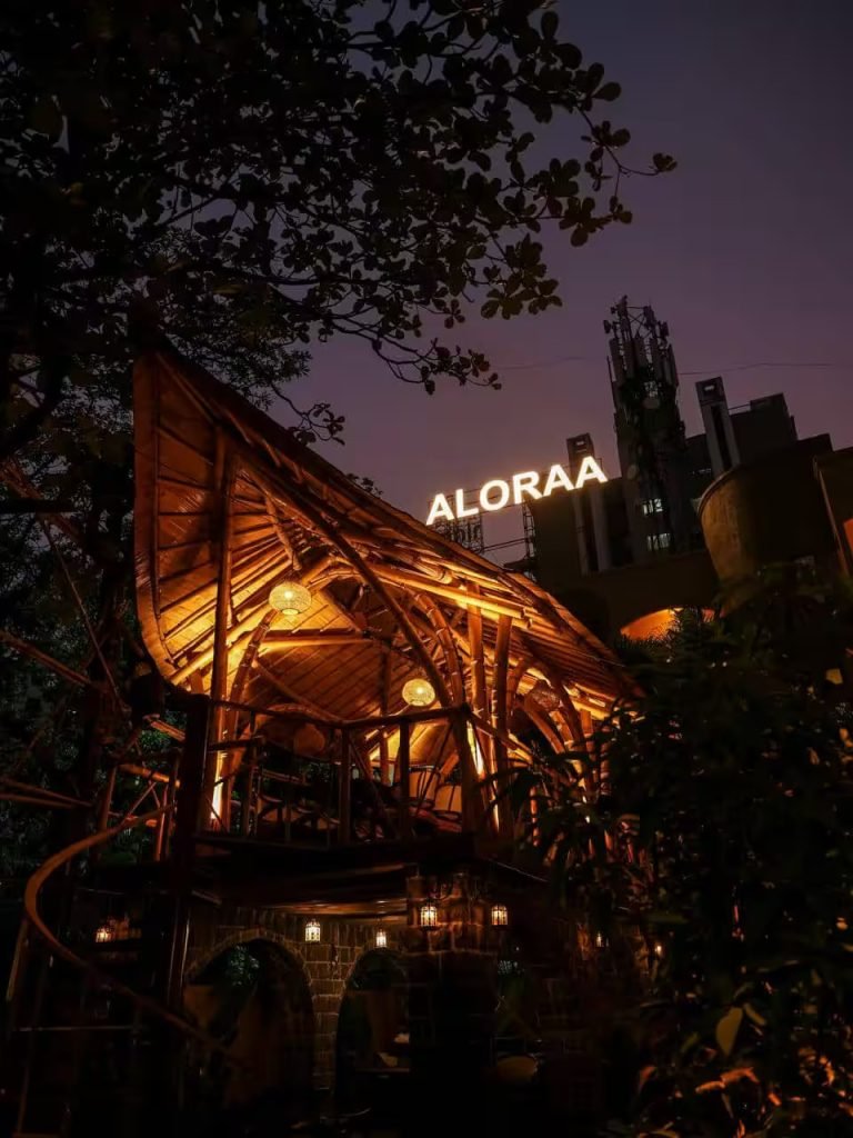 Aloraa Sign at Night